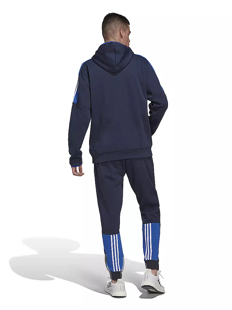 ADIDAS Herren Trainingsanzug Fleece Colorblock dunkelblau